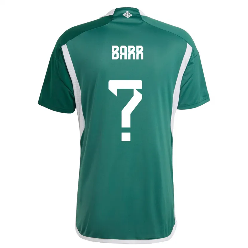 Danxenキッズ北アイルランドConor Barr#0緑ホームシャツ24-26ジャージーユニフォーム