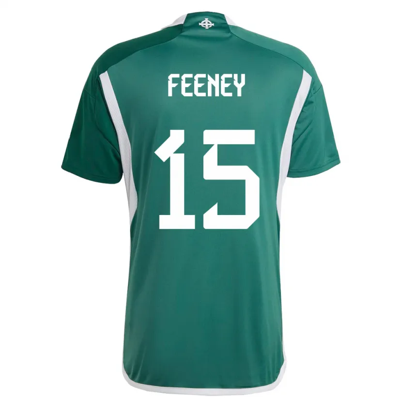 Danxenキッズ北アイルランドGeorge Feeney#15緑ホームシャツ24-26ジャージーユニフォーム