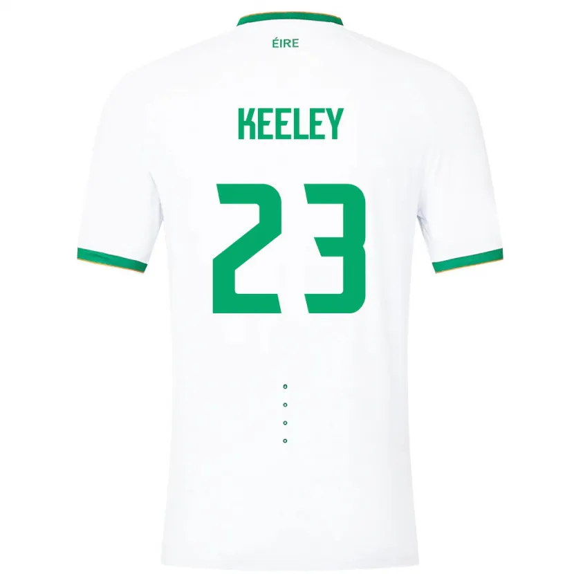 Danxenキッズアイルランド島Josh Keeley#23白アウェイシャツ24-26ジャージーユニフォーム