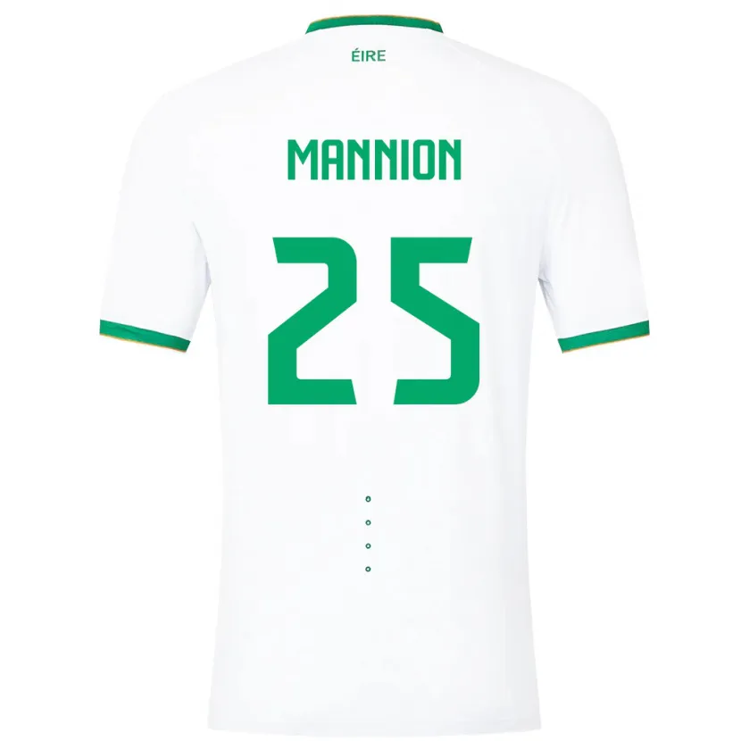 Danxenキッズアイルランド島イーファ・マニオン#25白アウェイシャツ24-26ジャージーユニフォーム
