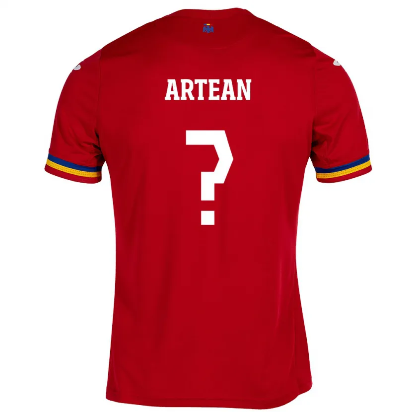 DanxenキッズルーマニアAndrei Artean#0赤アウェイシャツ24-26ジャージーユニフォーム