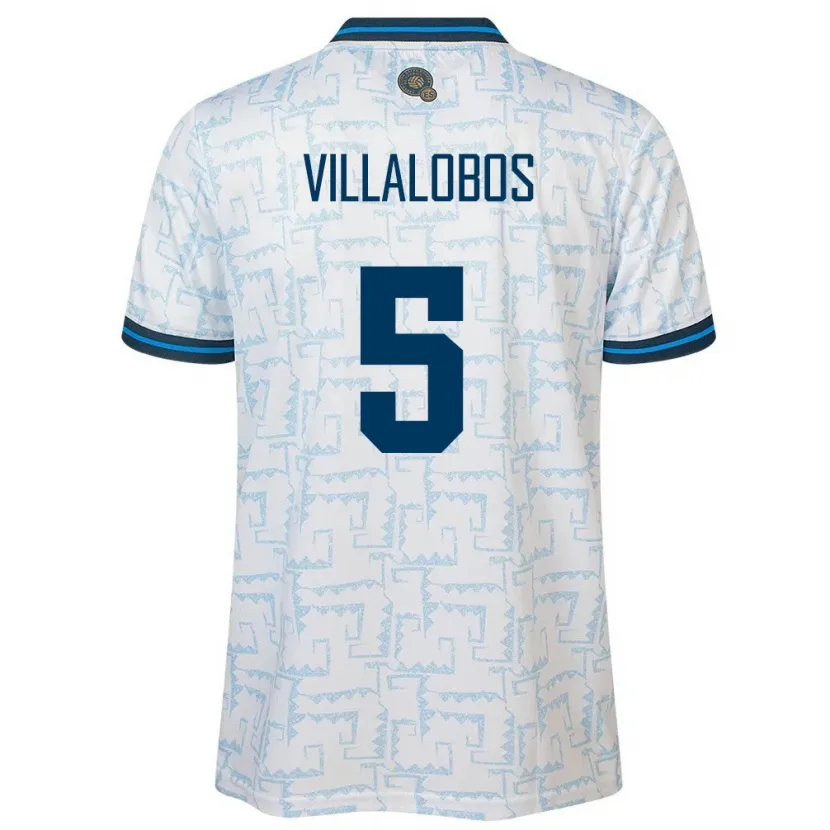 DanxenキッズエルサルバドルKristian Villalobos#5白アウェイシャツ24-26ジャージーユニフォーム