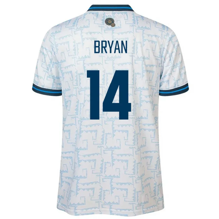 DanxenキッズエルサルバドルBryan Vásquez#14白アウェイシャツ24-26ジャージーユニフォーム