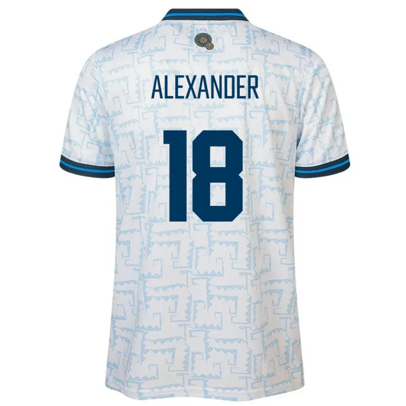 DanxenキッズエルサルバドルAlexander Aguilar#18白アウェイシャツ24-26ジャージーユニフォーム