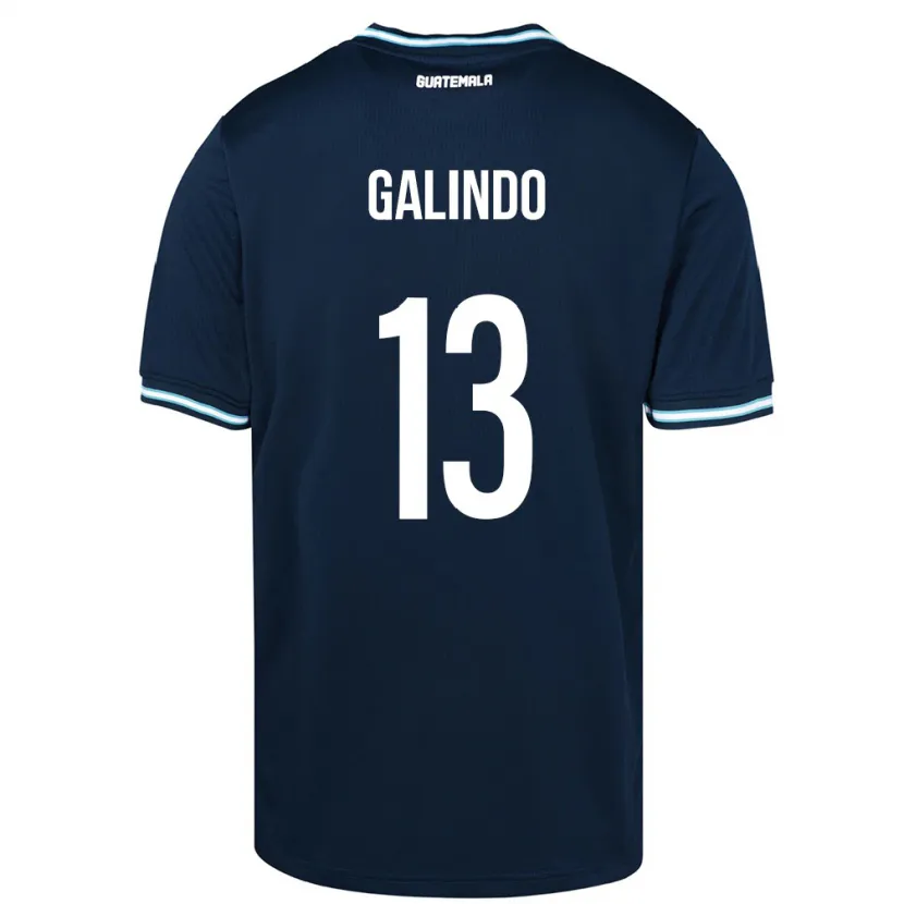 DanxenキッズグアテマラAlejandro Galindo#13青アウェイシャツ24-26ジャージーユニフォーム
