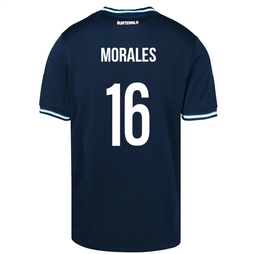 DanxenキッズグアテマラJosé Morales#16青アウェイシャツ24-26ジャージーユニフォーム