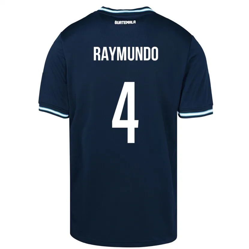 DanxenキッズグアテマラCristopher Raymundo#4青アウェイシャツ24-26ジャージーユニフォーム