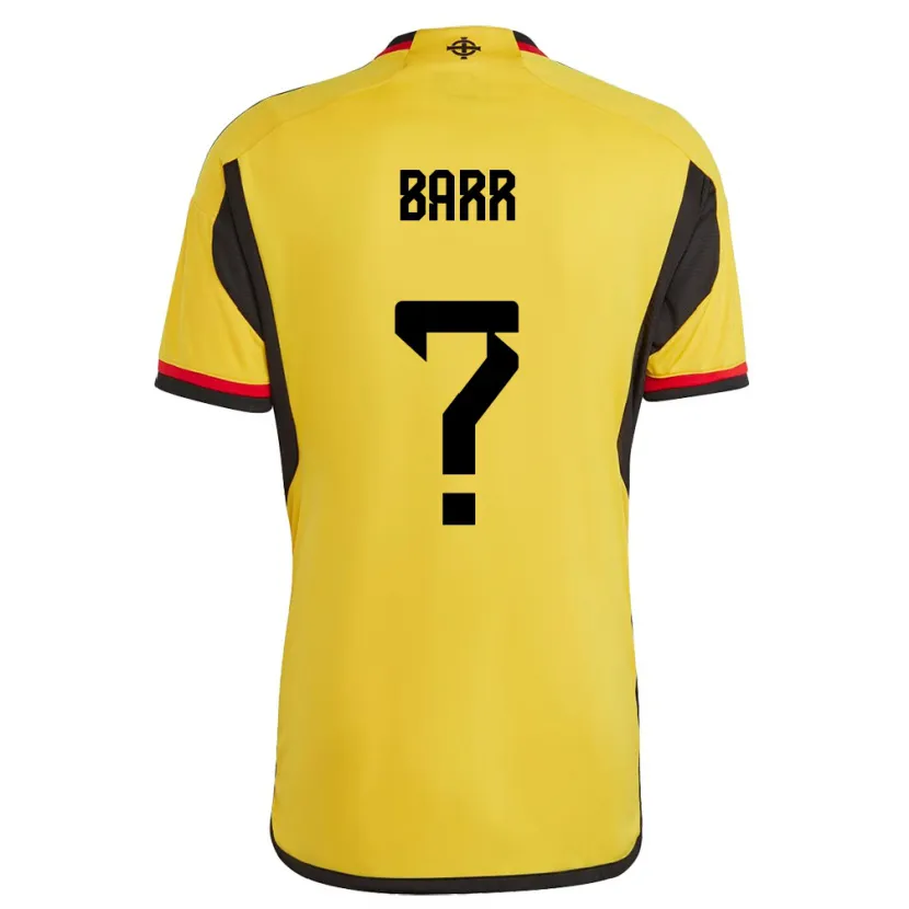 Danxenキッズ北アイルランドConor Barr#0白アウェイシャツ24-26ジャージーユニフォーム