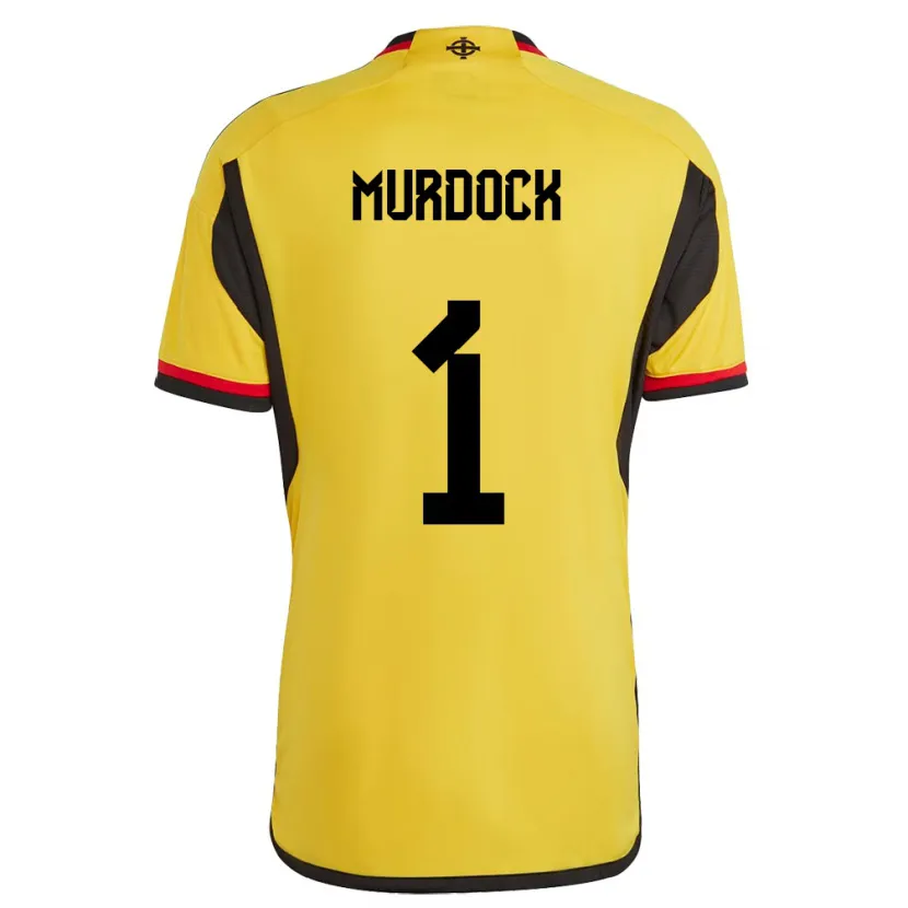 Danxenキッズ北アイルランドWill Murdock#1白アウェイシャツ24-26ジャージーユニフォーム