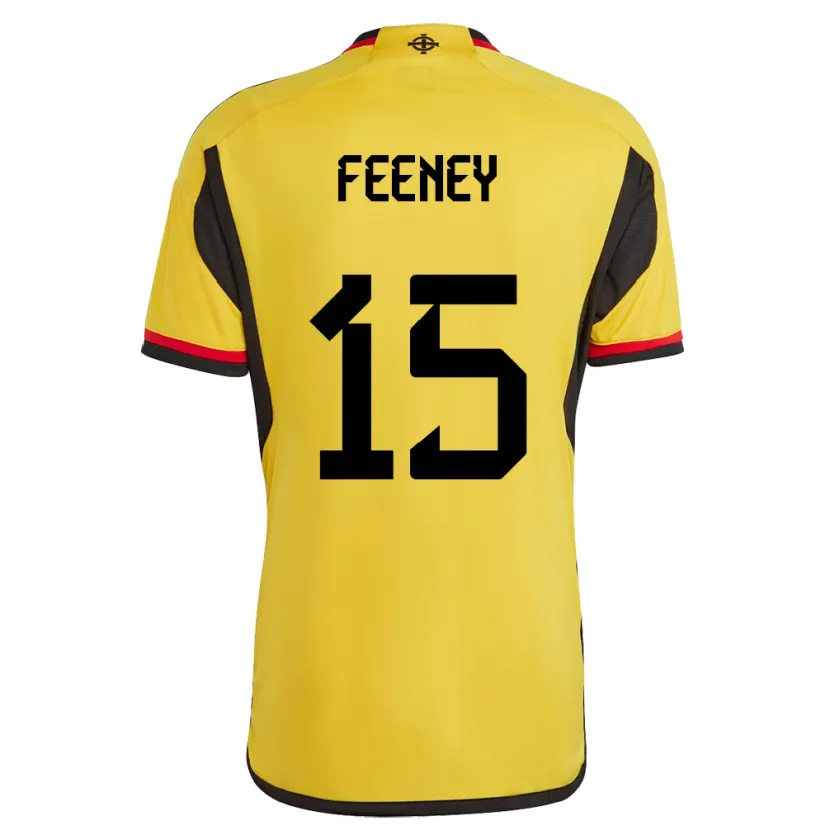Danxenキッズ北アイルランドGeorge Feeney#15白アウェイシャツ24-26ジャージーユニフォーム