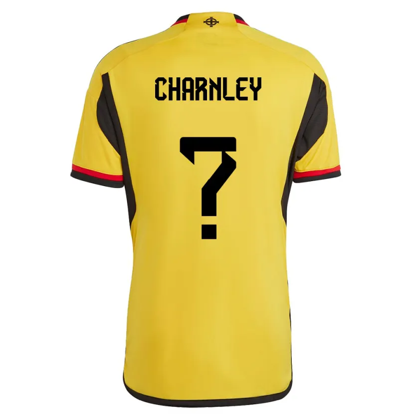 Danxenキッズ北アイルランドJayden Charnley#0白アウェイシャツ24-26ジャージーユニフォーム