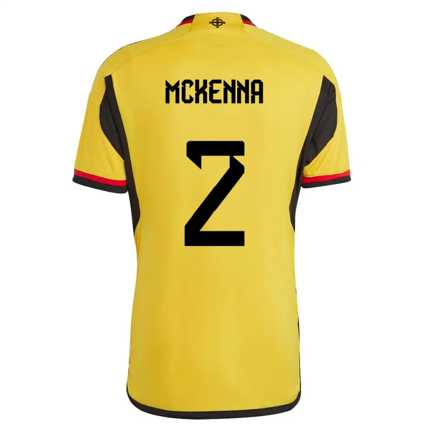 Danxenキッズ北アイルランドRebecca Mckenna#2白アウェイシャツ24-26ジャージーユニフォーム