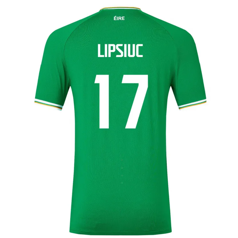 Danxenメンズアイルランド島Darius Lipsiuc#17緑ホームシャツ24-26ジャージーユニフォーム