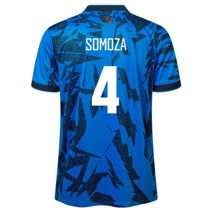 DanxenメンズエルサルバドルNéstor Somoza#4青ホームシャツ24-26ジャージーユニフォーム