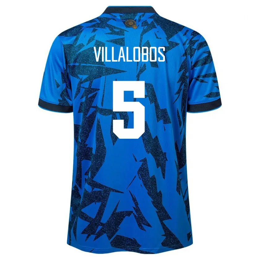 DanxenメンズエルサルバドルKristian Villalobos#5青ホームシャツ24-26ジャージーユニフォーム