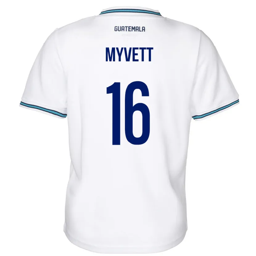 DanxenメンズグアテマラJemery Myvett#16白ホームシャツ24-26ジャージーユニフォーム