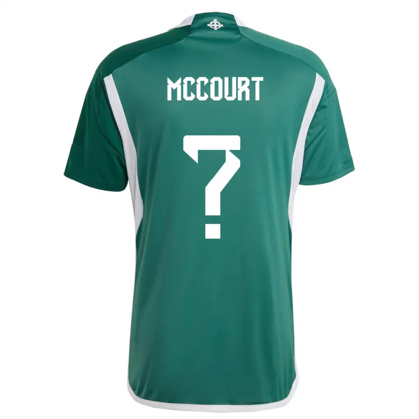 Danxenメンズ北アイルランドGlenn Mccourt#0緑ホームシャツ24-26ジャージーユニフォーム