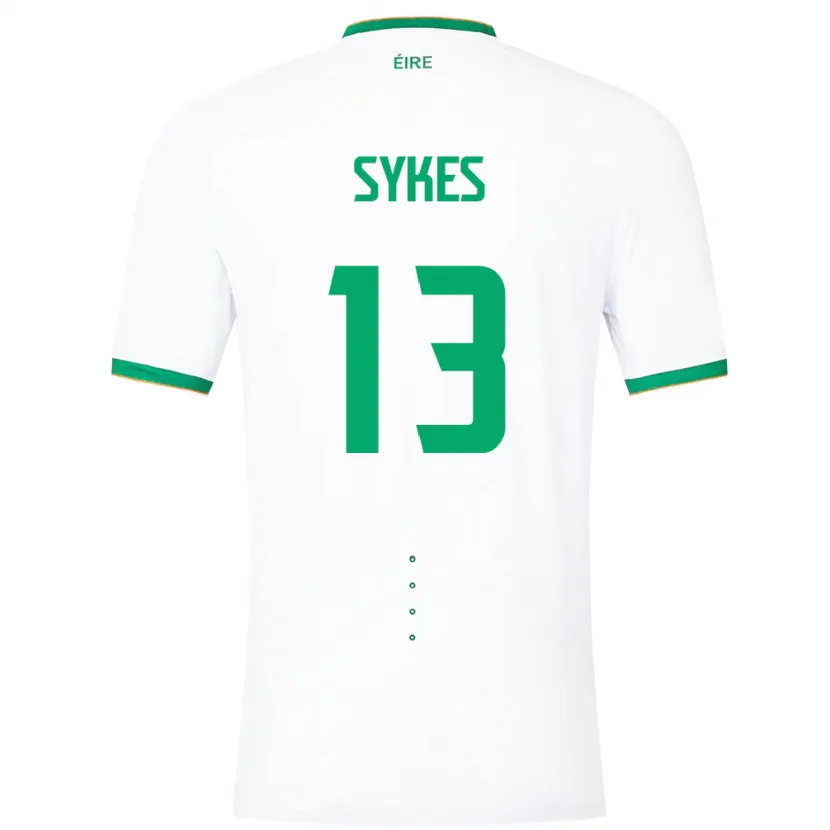 Danxenメンズアイルランド島Mark Sykes#13白アウェイシャツ24-26ジャージーユニフォーム