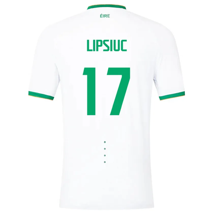 Danxenメンズアイルランド島Darius Lipsiuc#17白アウェイシャツ24-26ジャージーユニフォーム