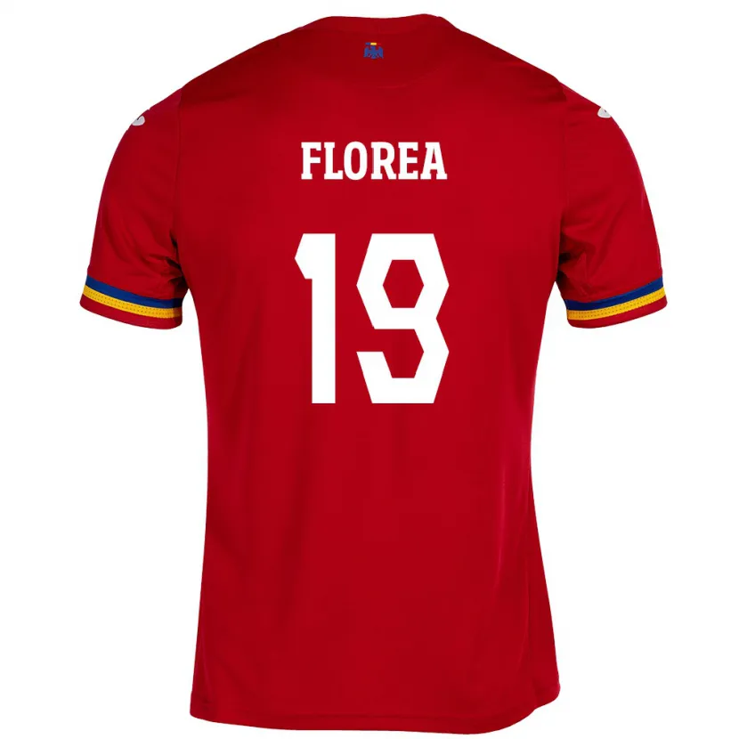 DanxenメンズルーマニアRăzvan Florea#19赤アウェイシャツ24-26ジャージーユニフォーム