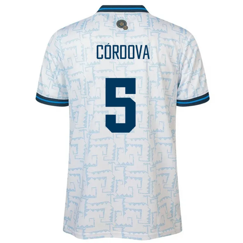DanxenメンズエルサルバドルEdwin Córdova#5白アウェイシャツ24-26ジャージーユニフォーム