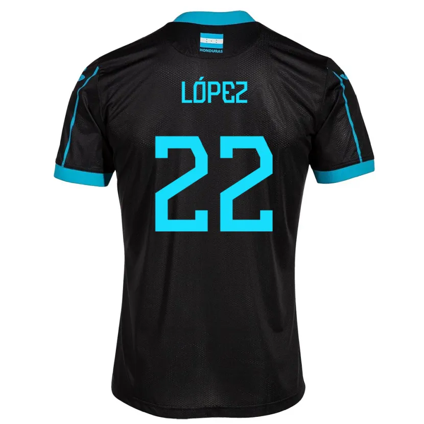 DanxenメンズホンジュラスLuis López#22黒アウェイシャツ24-26ジャージーユニフォーム