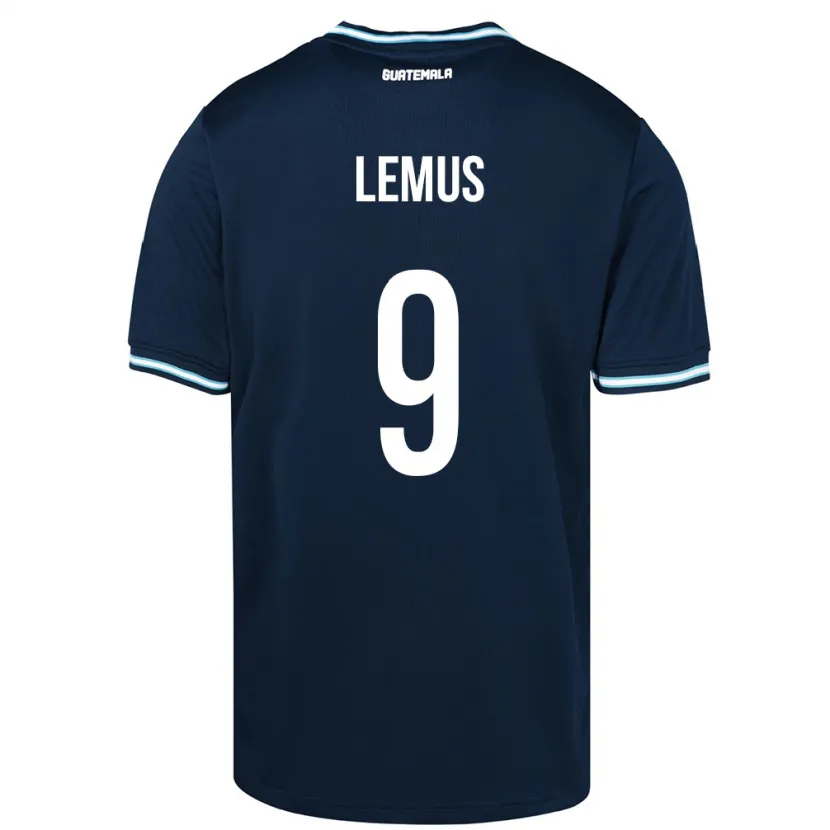 DanxenメンズグアテマラErick Lemus#9青アウェイシャツ24-26ジャージーユニフォーム
