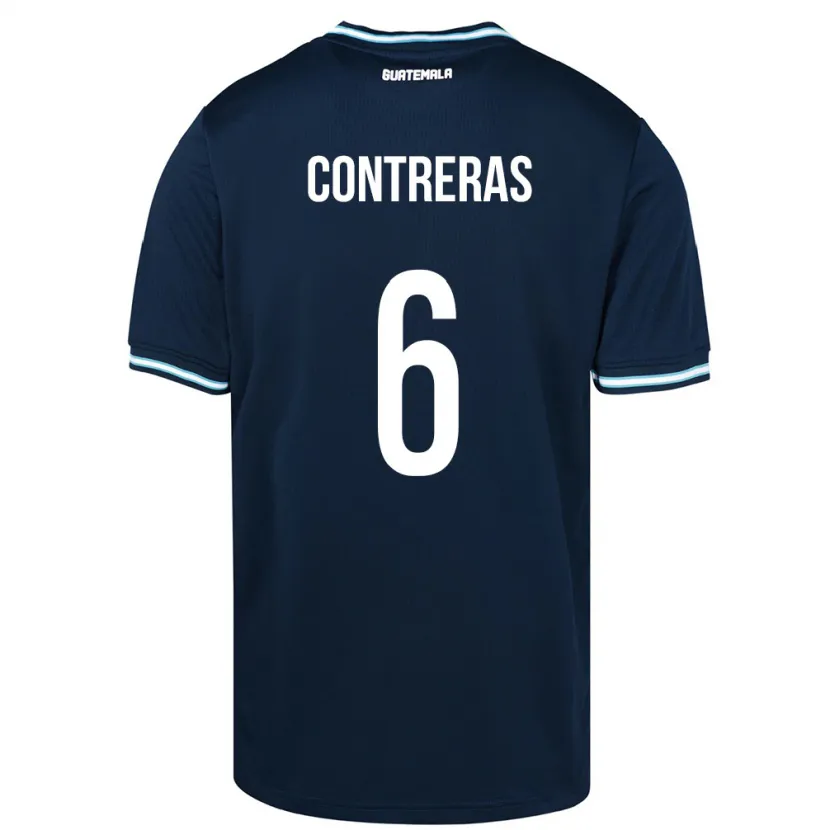 DanxenメンズグアテマラMaría Contreras#6青アウェイシャツ24-26ジャージーユニフォーム