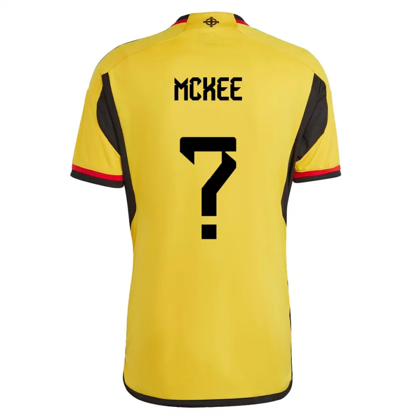 Danxenメンズ北アイルランドChris Mckee#0白アウェイシャツ24-26ジャージーユニフォーム