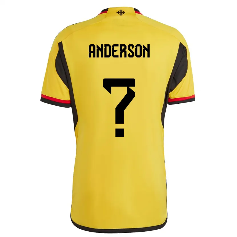 Danxenメンズ北アイルランドCallum Anderson#0白アウェイシャツ24-26ジャージーユニフォーム