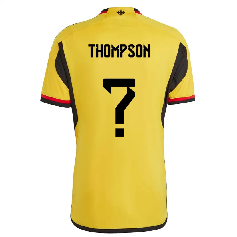 Danxenメンズ北アイルランドKalum Thompson#0白アウェイシャツ24-26ジャージーユニフォーム