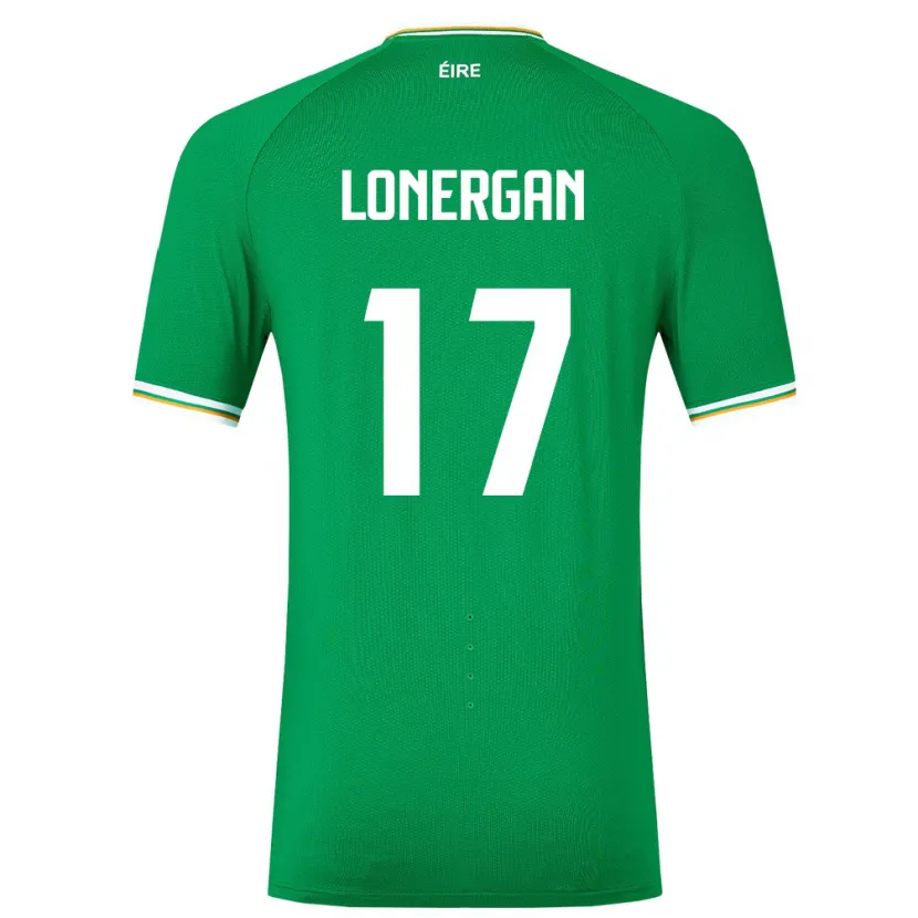 Danxenレディースアイルランド島Tom Lonergan#17緑ホームシャツ24-26ジャージーユニフォーム