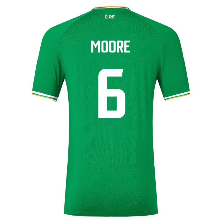 Danxenレディースアイルランド島Matthew Moore#6緑ホームシャツ24-26ジャージーユニフォーム