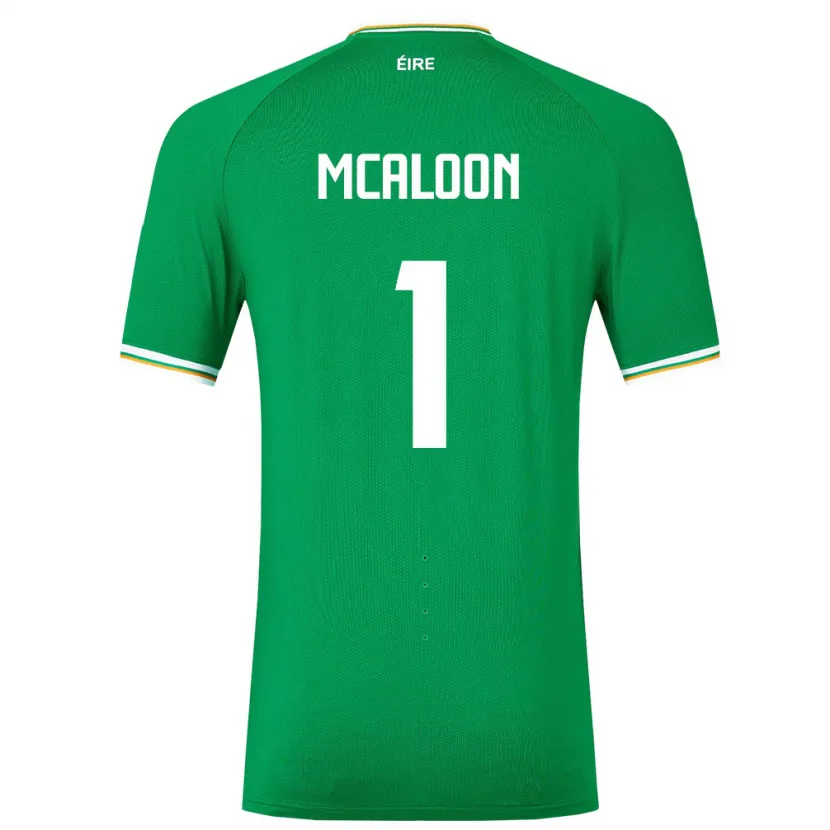 Danxenレディースアイルランド島Naoisha Mcaloon#1緑ホームシャツ24-26ジャージーユニフォーム