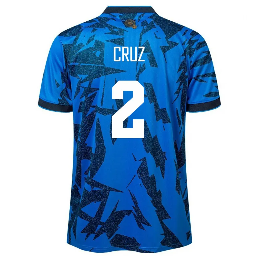 DanxenレディースエルサルバドルMelvin Cruz#2青ホームシャツ24-26ジャージーユニフォーム