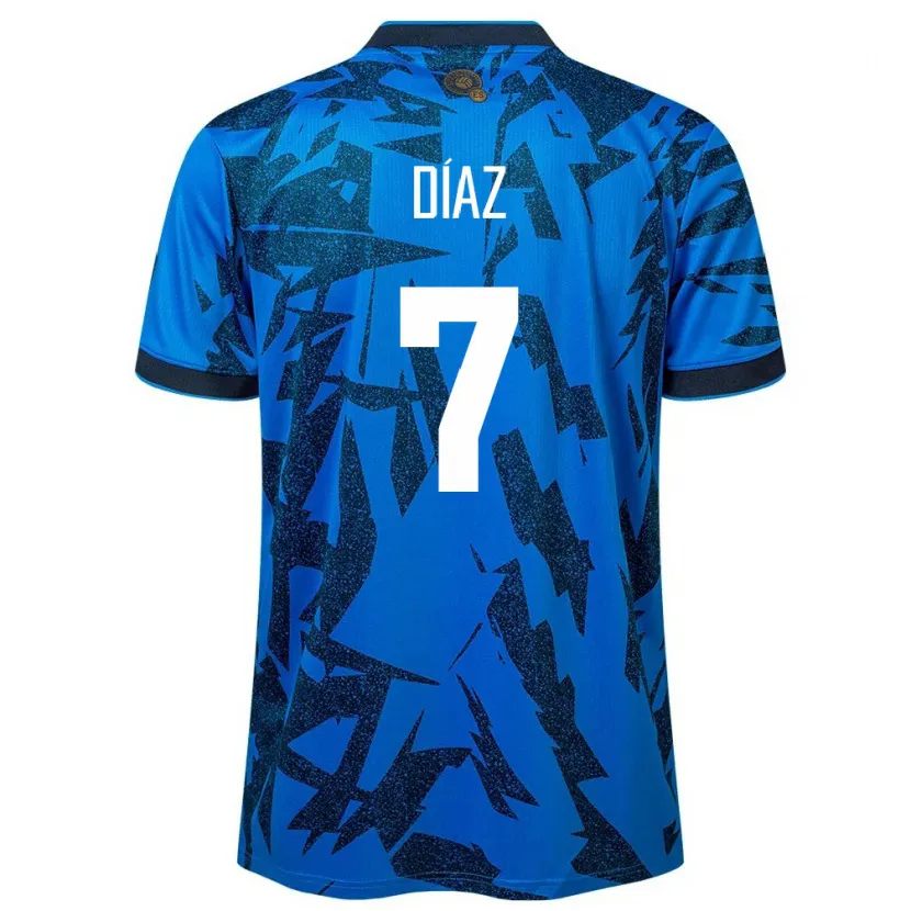 DanxenレディースエルサルバドルNelson Díaz#7青ホームシャツ24-26ジャージーユニフォーム