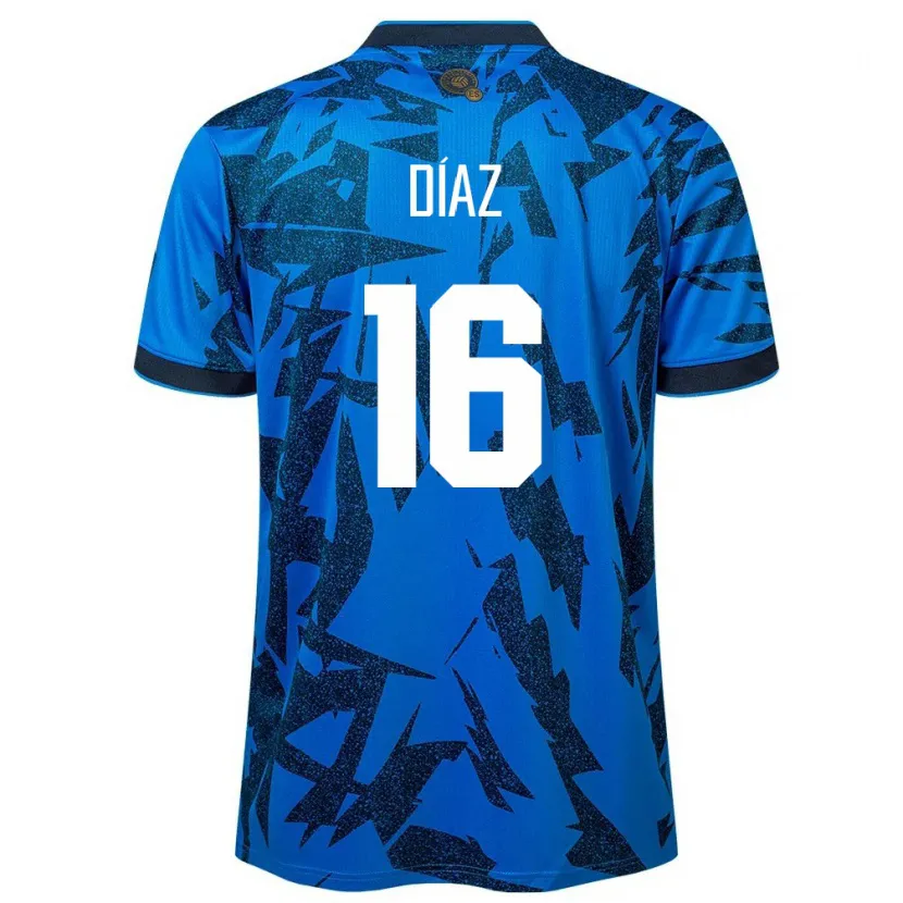 DanxenレディースエルサルバドルWilber Díaz#16青ホームシャツ24-26ジャージーユニフォーム
