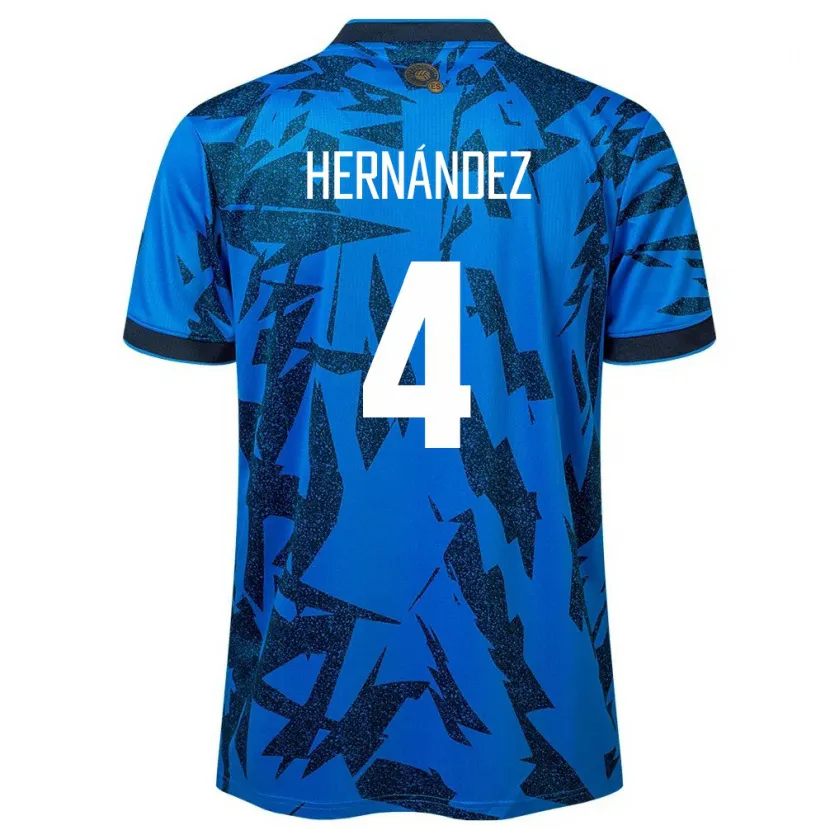 DanxenレディースエルサルバドルElaily Hernández#4青ホームシャツ24-26ジャージーユニフォーム