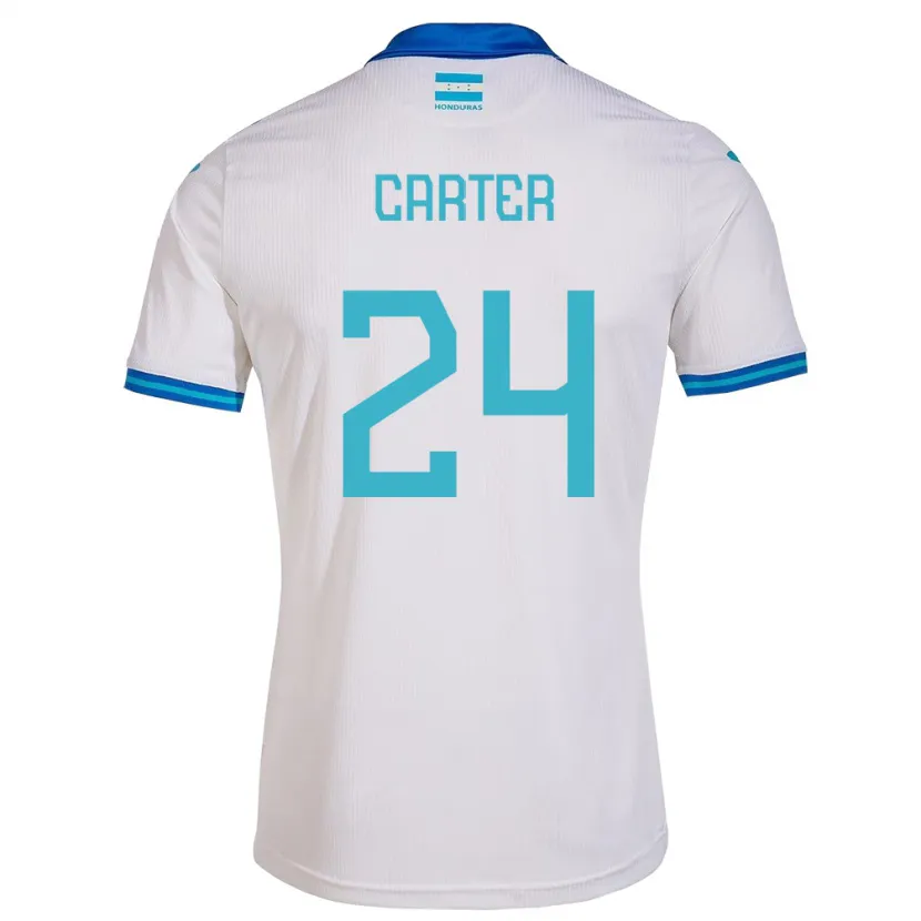 DanxenレディースホンジュラスDaniel Carter#24白ホームシャツ24-26ジャージーユニフォーム