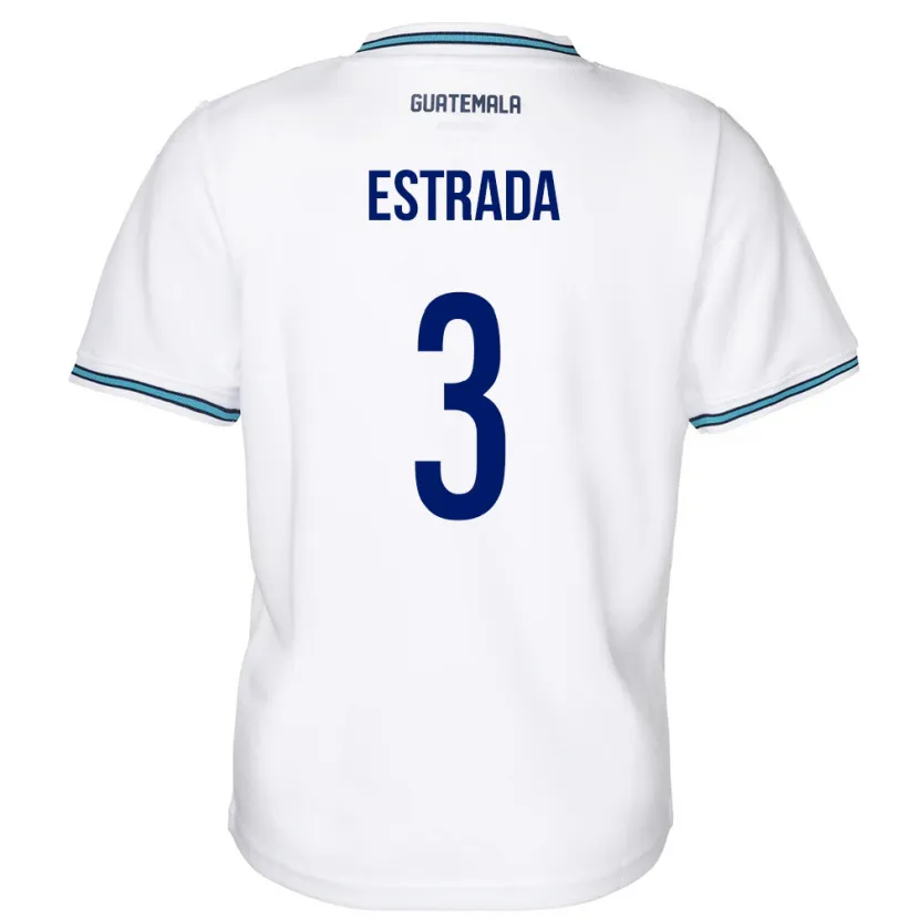 DanxenレディースグアテマラCarlos Estrada#3白ホームシャツ24-26ジャージーユニフォーム