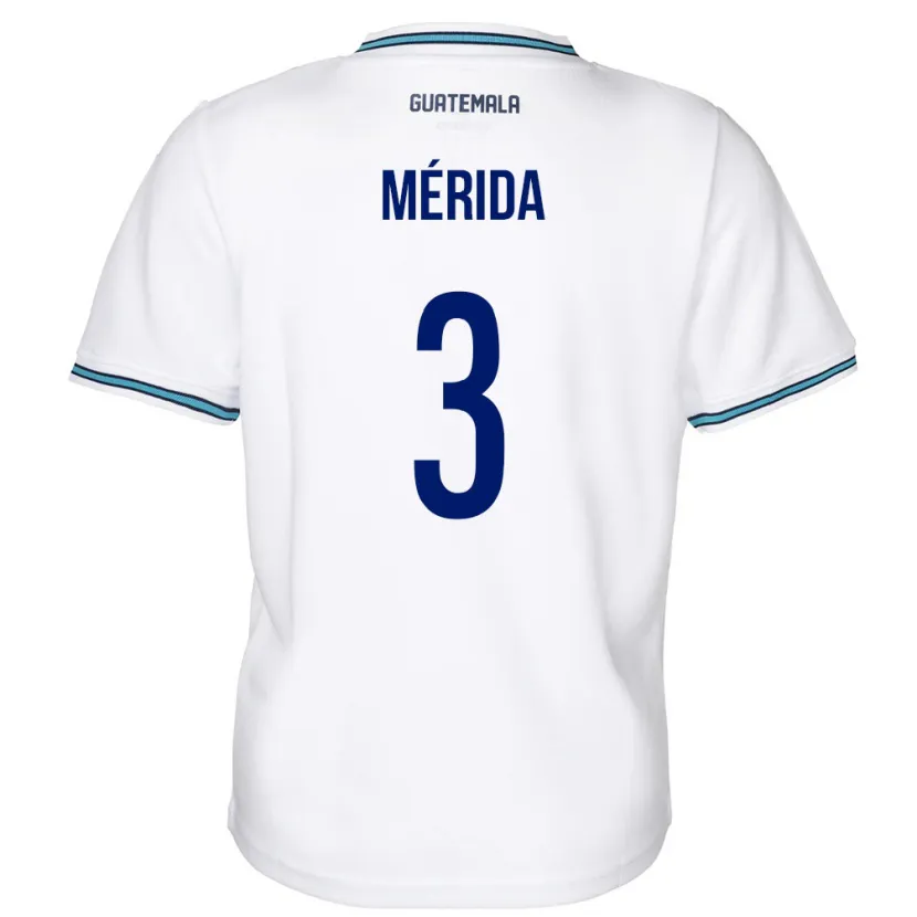 DanxenレディースグアテマラDaniel Mérida#3白ホームシャツ24-26ジャージーユニフォーム