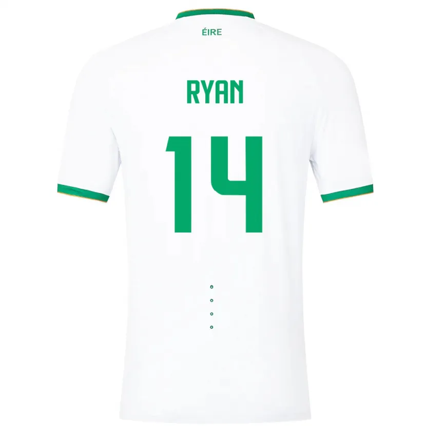 Danxenレディースアイルランド島John Ryan#14白アウェイシャツ24-26ジャージーユニフォーム