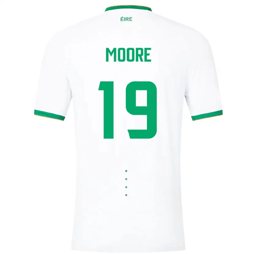 Danxenレディースアイルランド島Sean Moore#19白アウェイシャツ24-26ジャージーユニフォーム