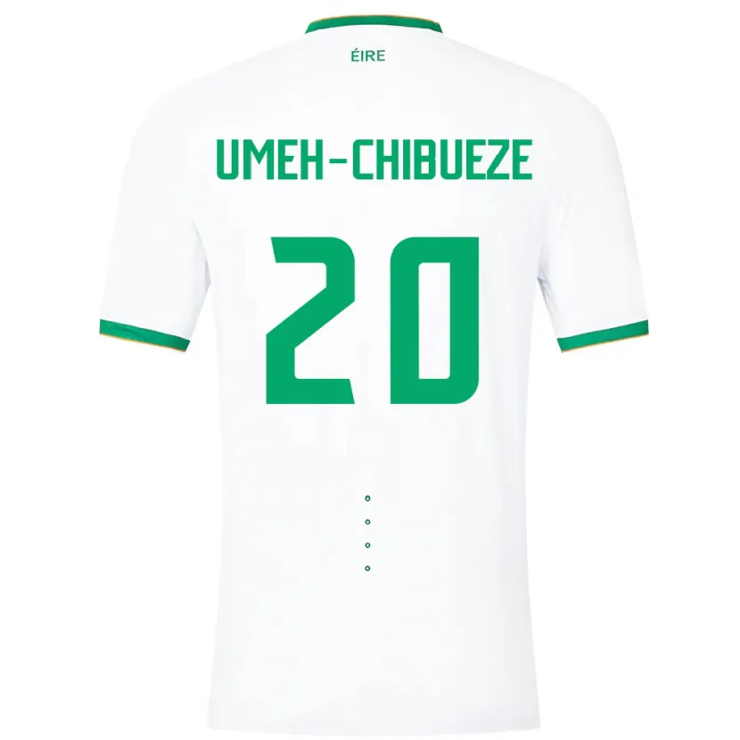 Danxenレディースアイルランド島Franco Umeh-Chibueze#20白アウェイシャツ24-26ジャージーユニフォーム