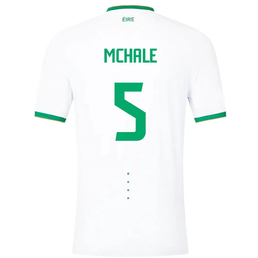 Danxenレディースアイルランド島Sean Mchale#5白アウェイシャツ24-26ジャージーユニフォーム