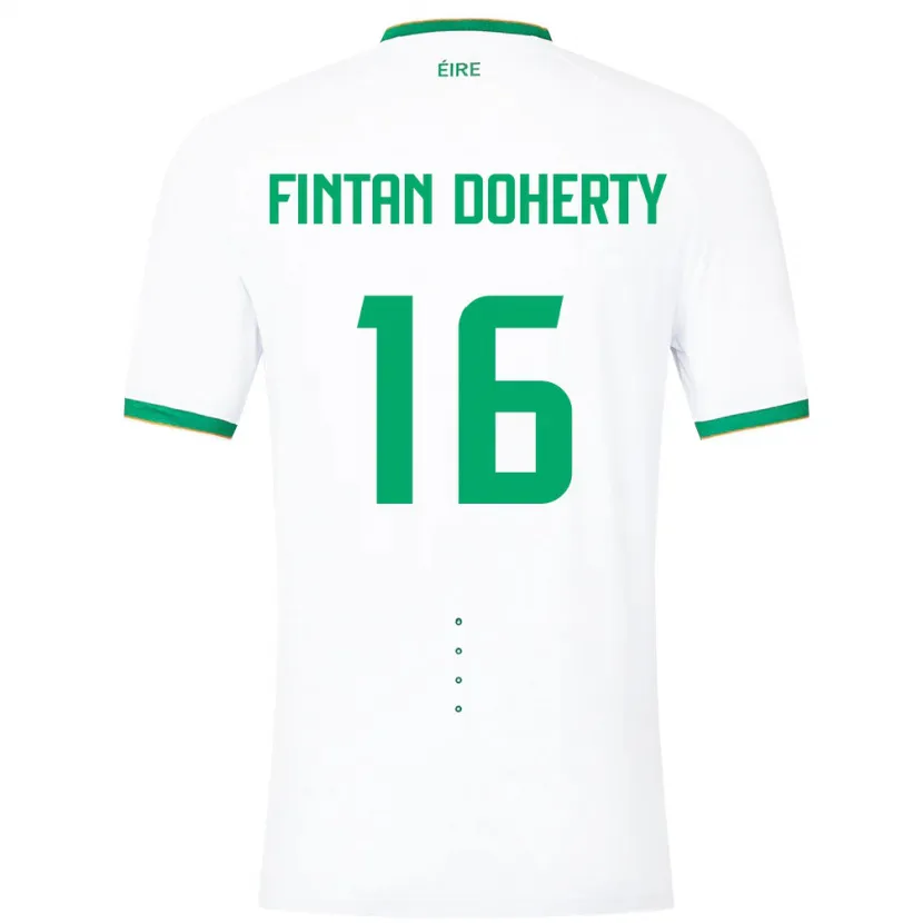 Danxenレディースアイルランド島Fintan Doherty#16白アウェイシャツ24-26ジャージーユニフォーム