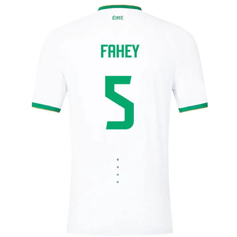 Danxenレディースアイルランド島ナイアム・フェイヒー#5白アウェイシャツ24-26ジャージーユニフォーム