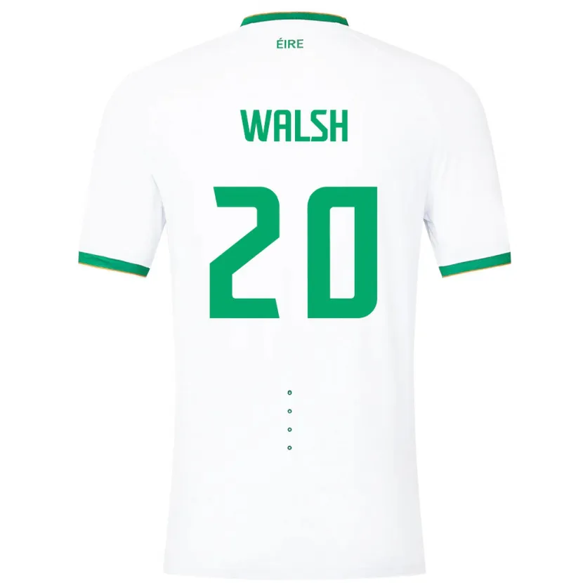 Danxenレディースアイルランド島Claire Walsh#20白アウェイシャツ24-26ジャージーユニフォーム