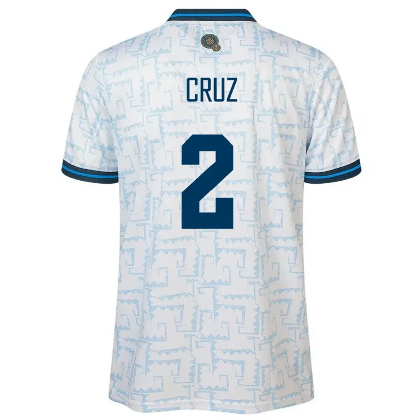 DanxenレディースエルサルバドルMelvin Cruz#2白アウェイシャツ24-26ジャージーユニフォーム