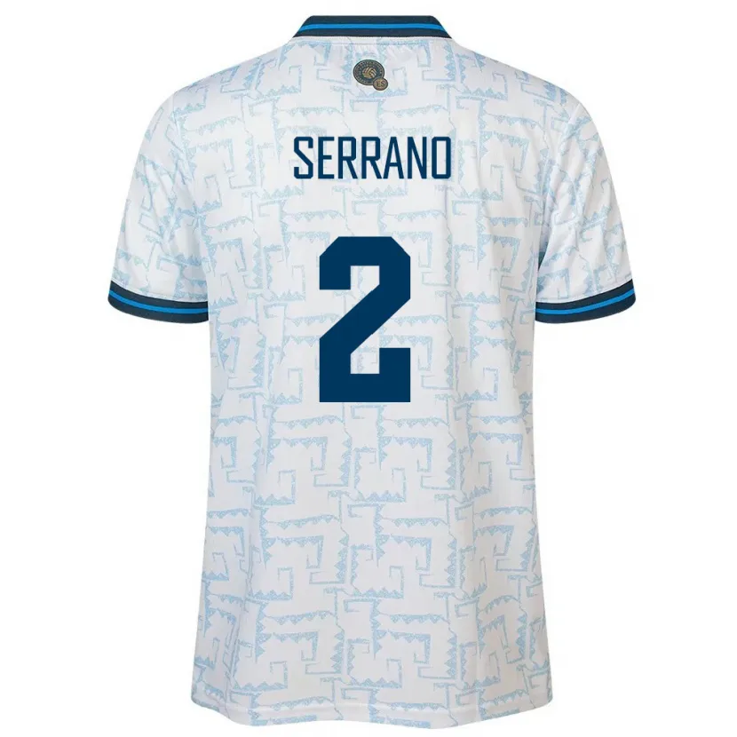 DanxenレディースエルサルバドルAlejandro Serrano#2白アウェイシャツ24-26ジャージーユニフォーム